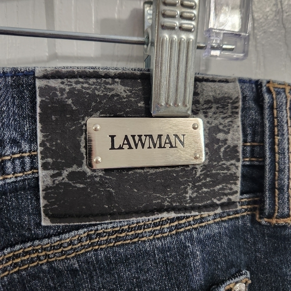 Lawman western bootcut women jeans bling cowgirl denim rodeo Nashville size 9 - Picture 7 of 11